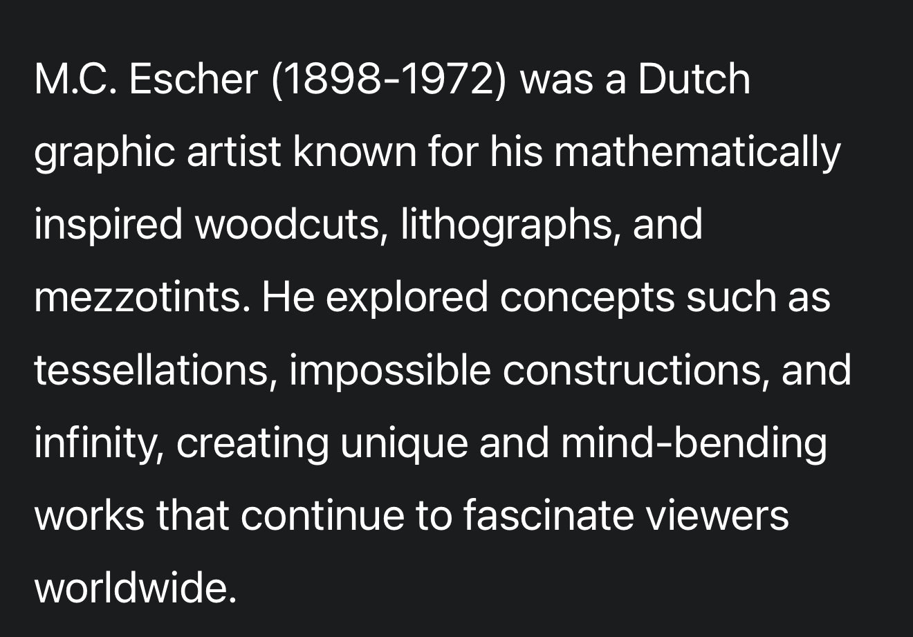 SIGNED & official 1948 MC ESCHER SUN & MOON chromolithograph original frame lot