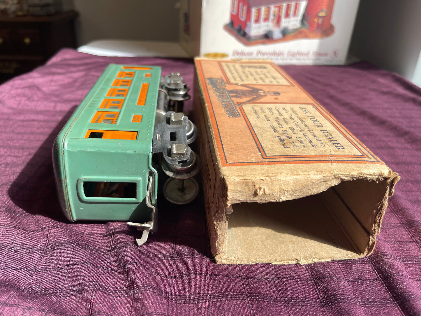 NIB 1920s 1930s Lionel No 607 Pullman "Blue" original box Vintage Lionel Trains