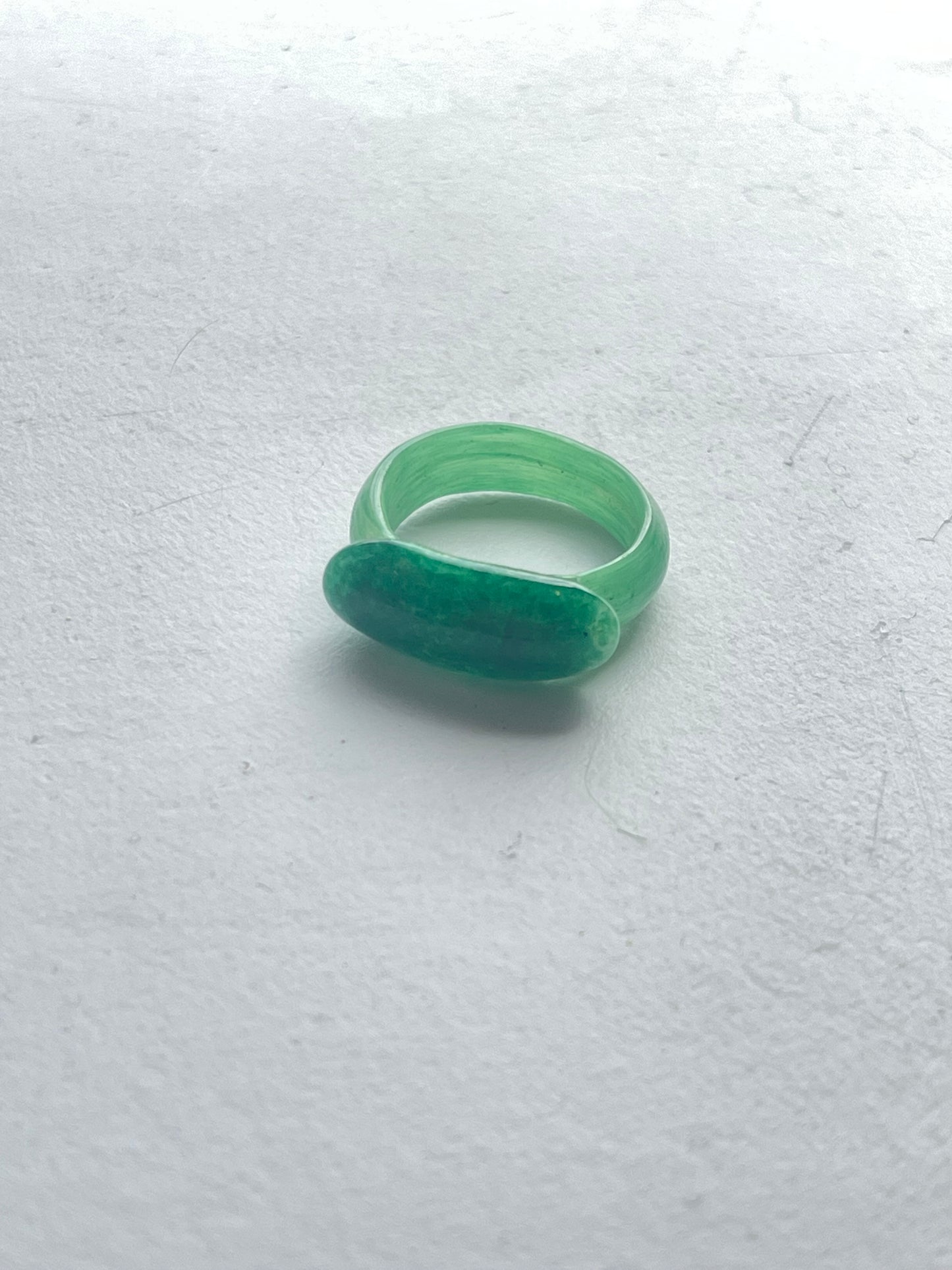 Antique Chinese Green Jade Ring Size 8 mens rings unisex large sized rings lots