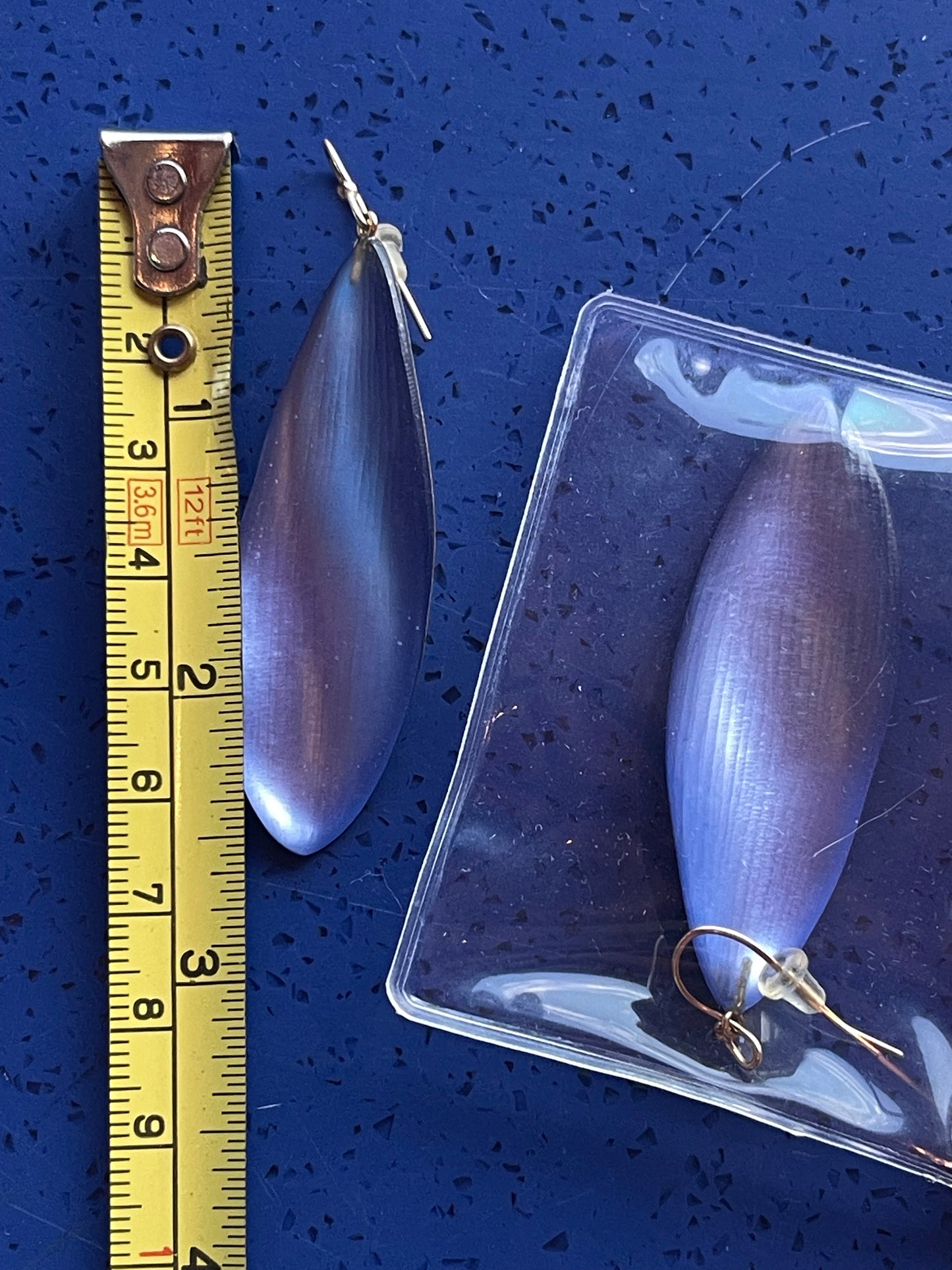 2011 Alexis Bittar large blue-violet lucite earrings set 14kt gold brooches lots