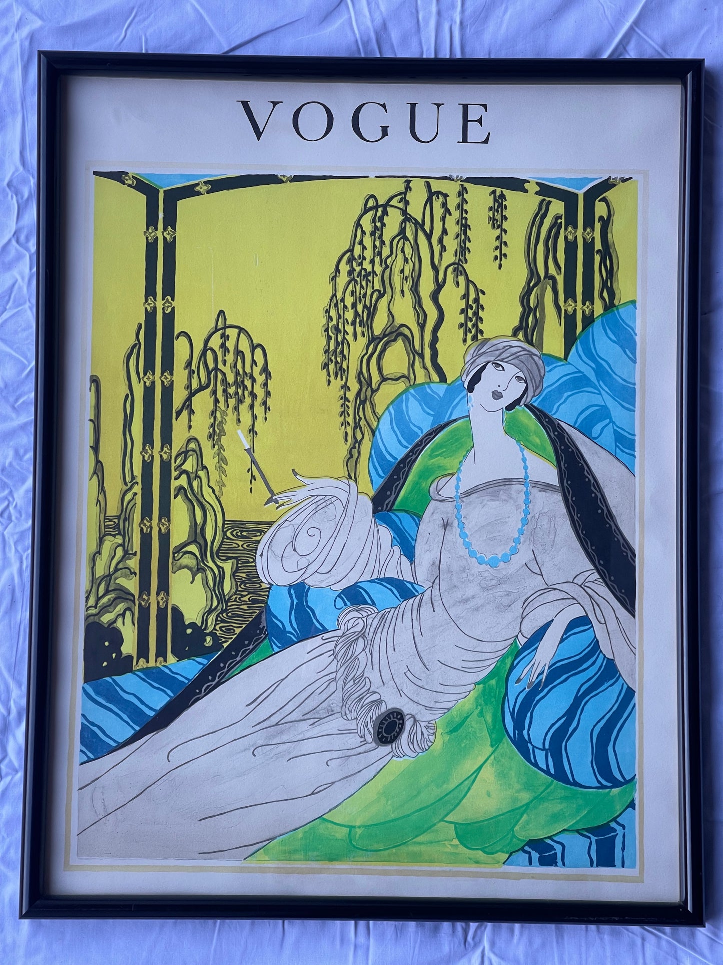 Framed Glen Banse Vogue Magazine cover Screenprint Reproduction