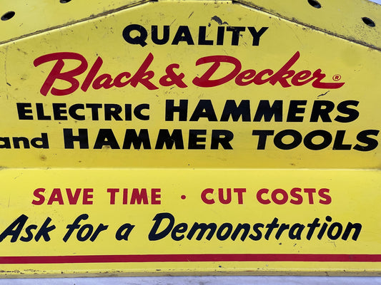 Vintage Black & Decker Power Tools Advertising Sign