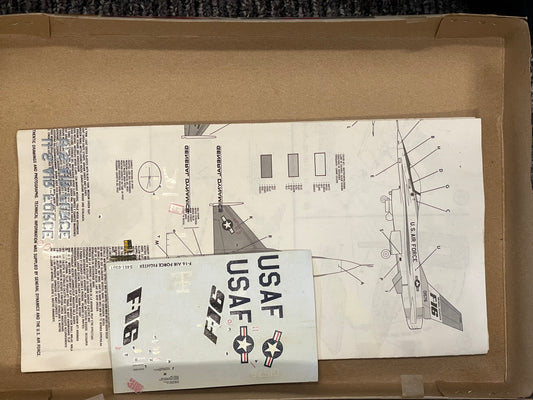 1976 version Monogram 1/48 F-16 Air Force Jet Fighter Model Kit 5401 lots models