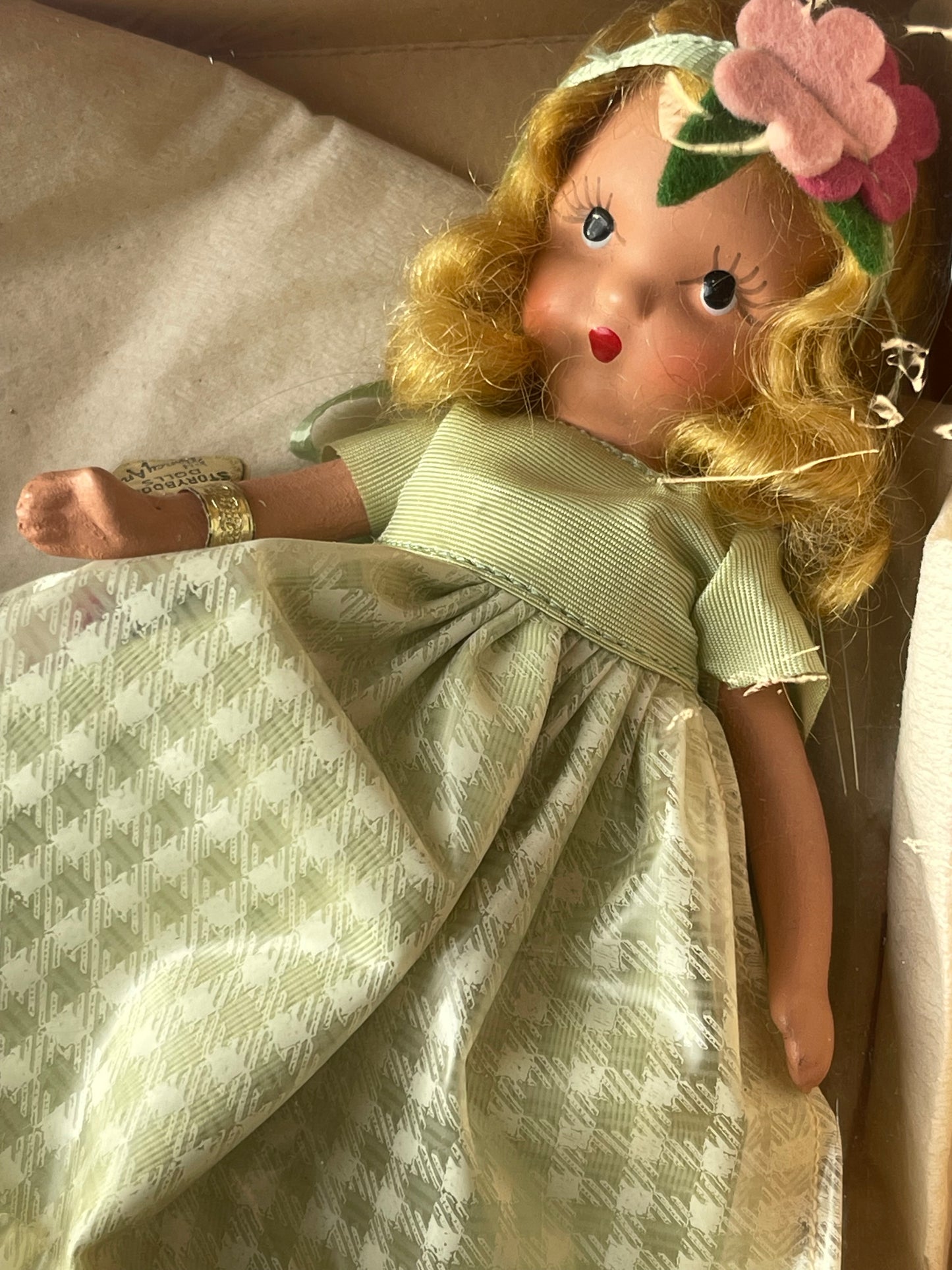 Vintage 1940s Nancy Ann Storybook Doll "159 Ring Around A Rosy" - lots of vintage nasd & other dressed dolls