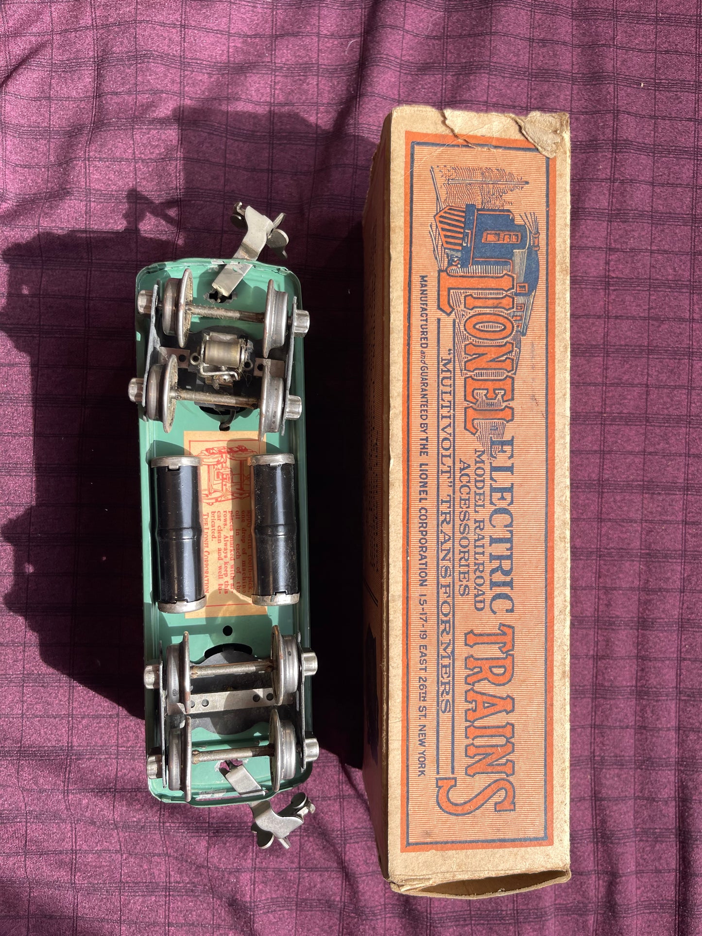 NIB 1920s 1930s Lionel No 607 Pullman "Blue" original box Vintage Lionel Trains