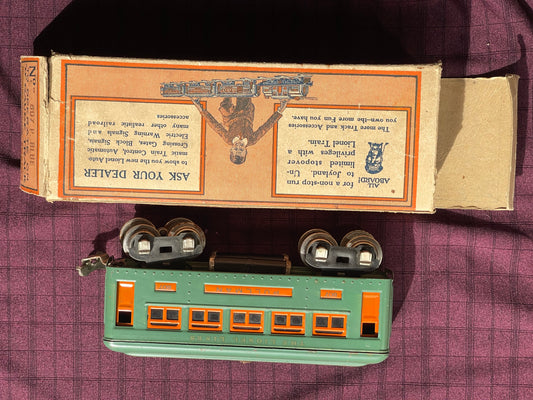 NIB 1920s 1930s Lionel No 607 Pullman "Blue" original box Vintage Lionel Trains