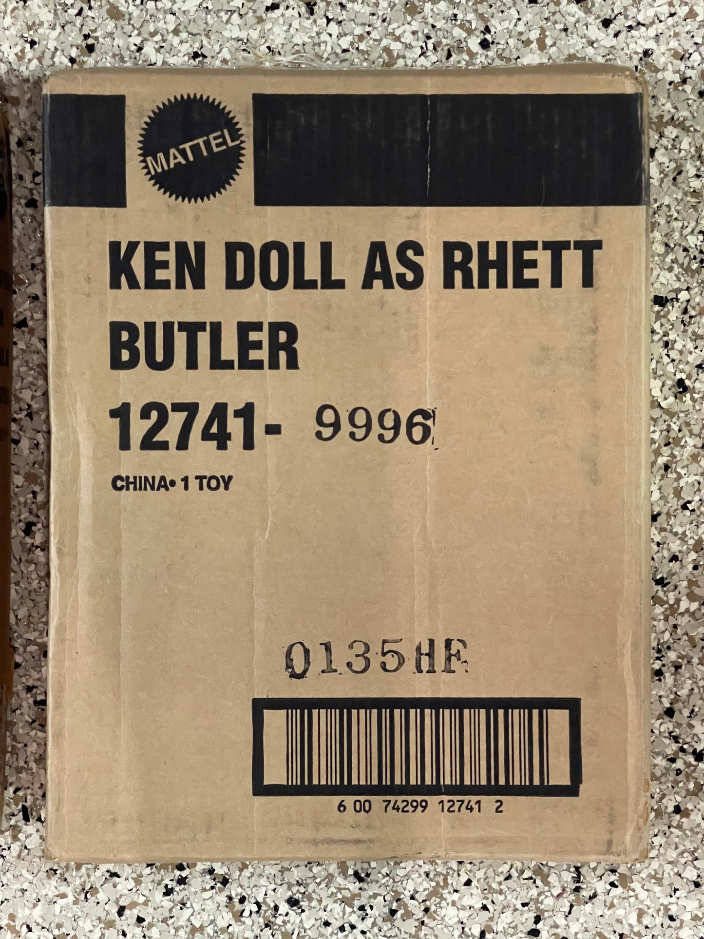 1994 Still SEALED in the Mattel SHIPPING BOX Ken Doll as Rhett Butler from the classic movie Gone With the Wind Barbie